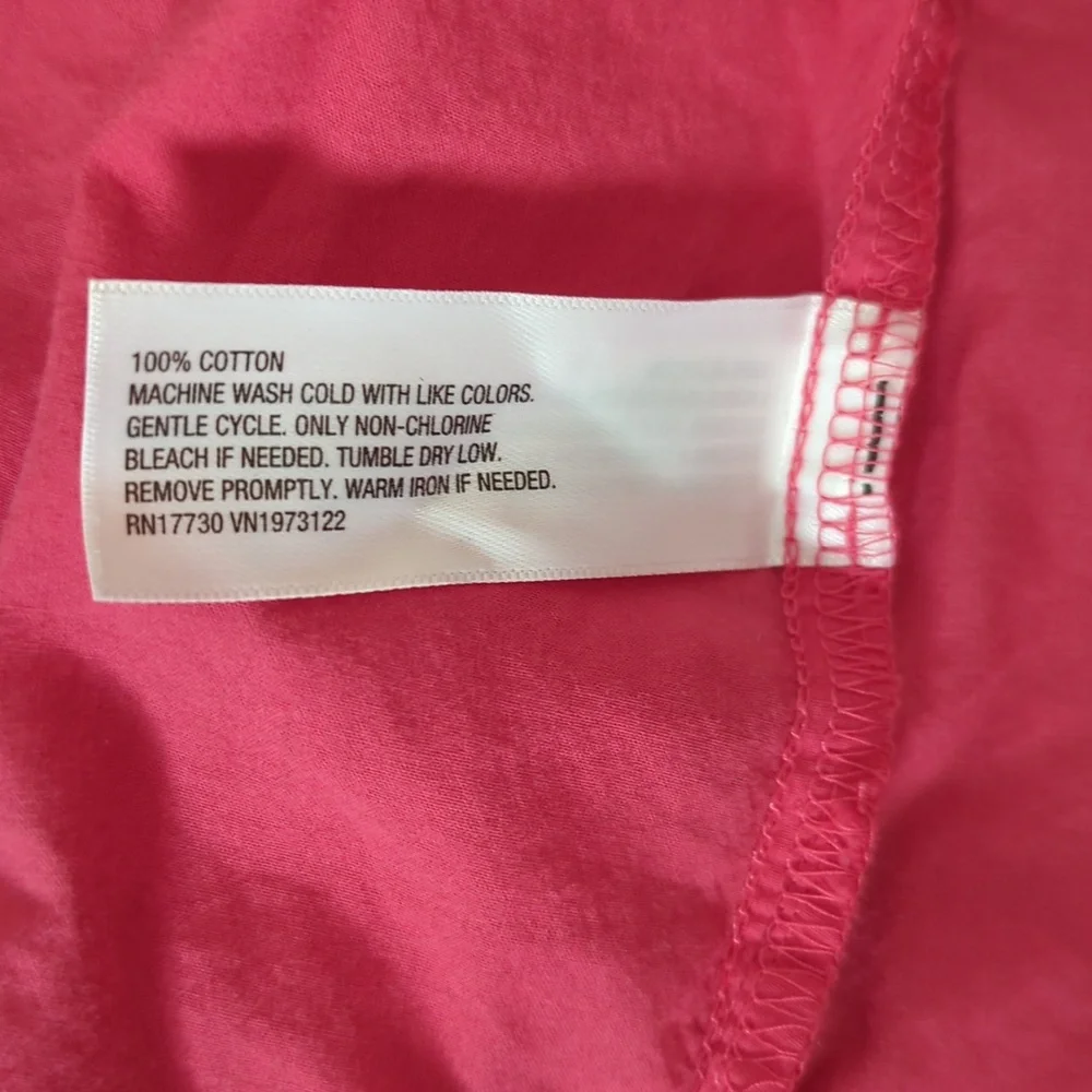 Bright Pink Button-Up Shirt Women's M - Picture 4 of 4